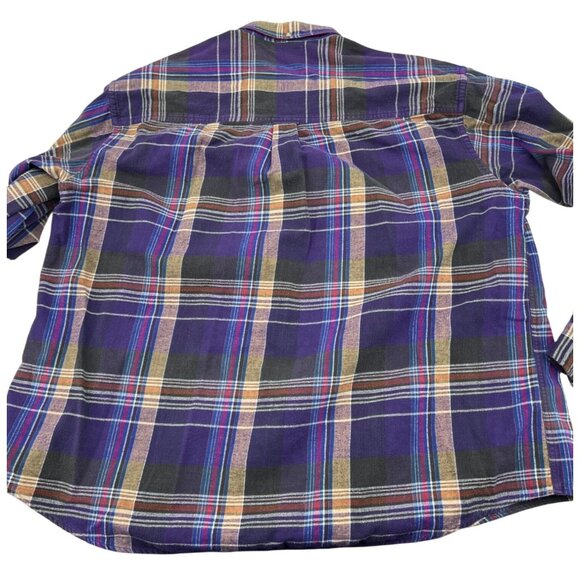 Gant Salty Dog Purple Plaid Button-Up Shirt 100% Cotton X-Large - Picture 4 of 4